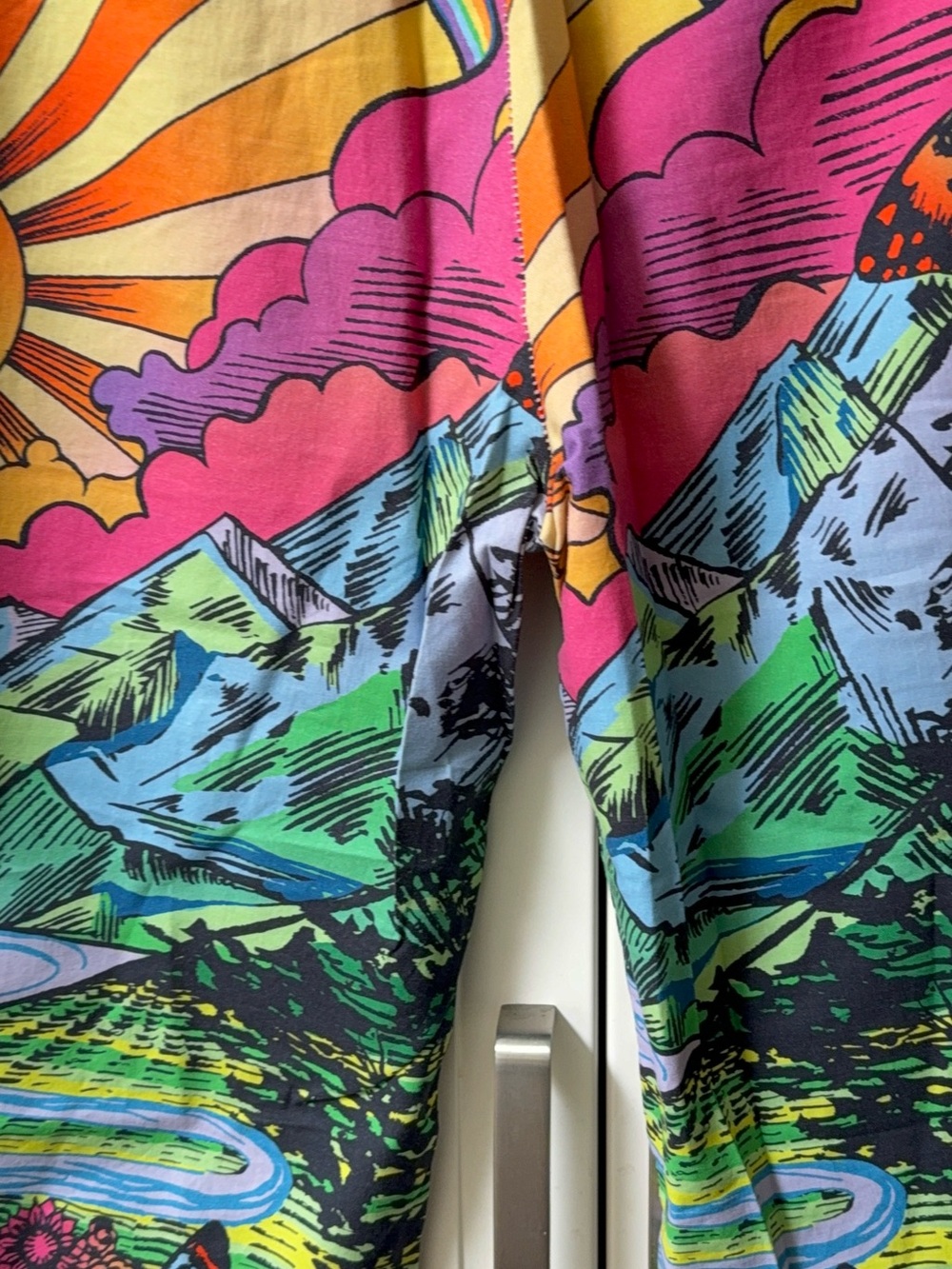 Current Mood Multicolor Floral Rainbow Zip Front Skirt